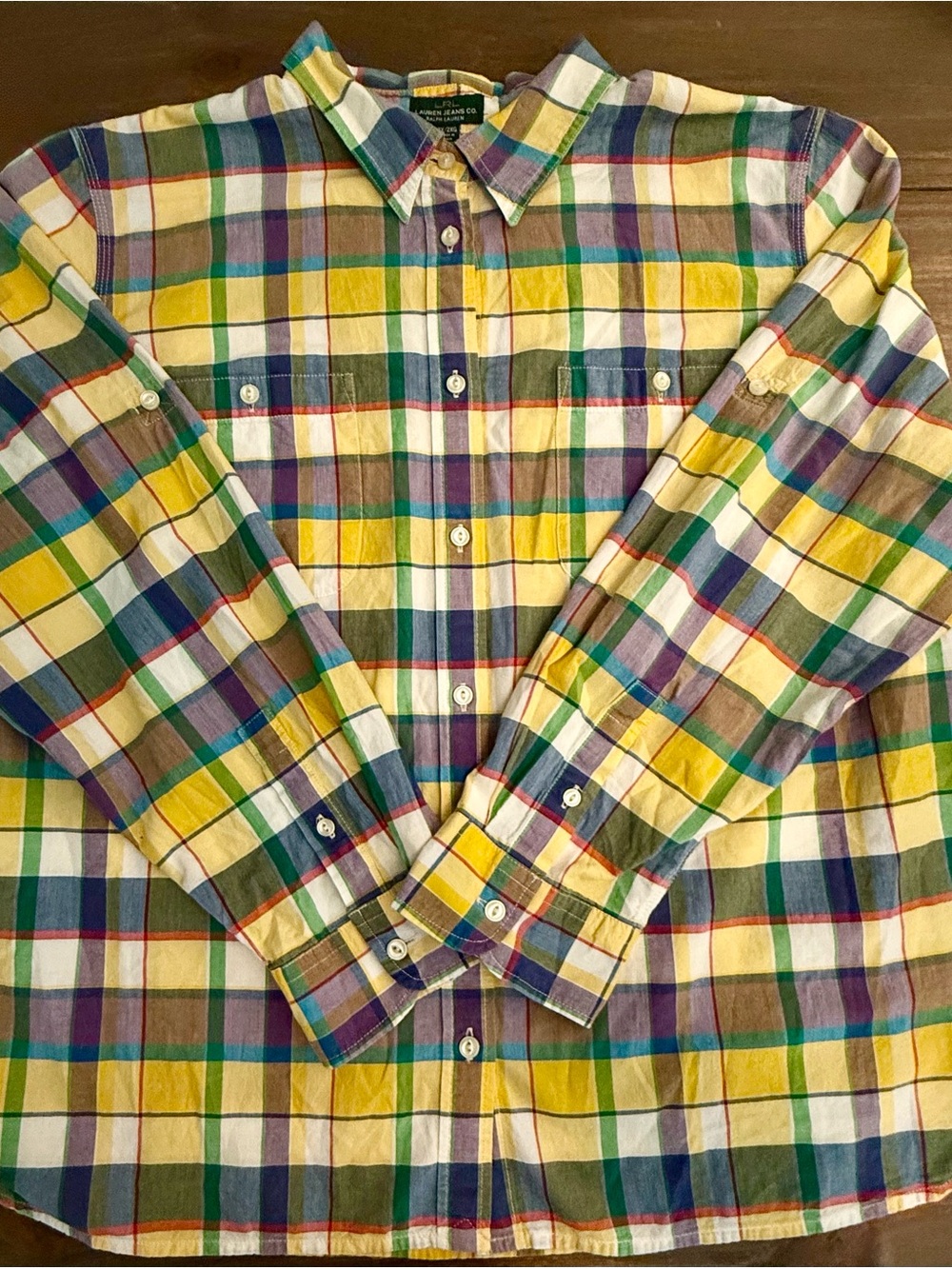 Men's Multicolor Plaid Button-Down Shirt - Casual Long Sleeve